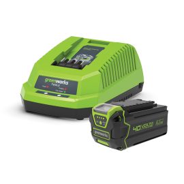 GREENWORKS 40V LITHIUM ION CHARGER & 4AH BATTERY KIT 2931802AU-KIT-4