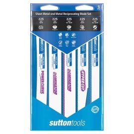 Sutton Tools 225mm Reciprocating Blade Metal Set 5 Pieces H5890005