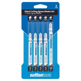 Sutton Tools Jigsaw 130mm Blade Euro Metal Cutting T-Shank Pack of 5 H4920005