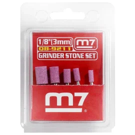 M7 MIGHTY SEVEN GRINDER STONE SET 5 PCE CYLINDRICAL METRIC 3MM SHANK M7A-QB9211A
