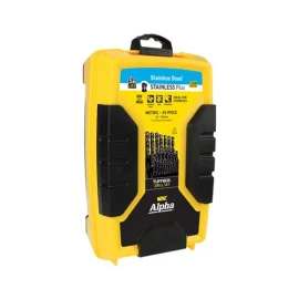 SHEFFIELD Alpha 25 Piece Stainless Plus Metric Tuffbox Drill Set SM25PBP