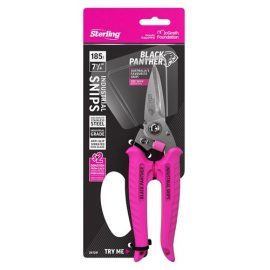 SHEFFIELD STERLING 185mm Sterling Pink Black Panther Industrial Snips 29-721P