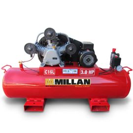 MCMILLAN AIR COMPRESSOR ABAC 240V 3.2HP CAST IRON PUMP 125L TANK C16L - FREIGHT QUOTED SEPARATELY