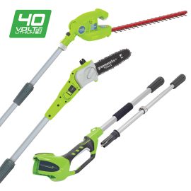 GREENWORKS 40V 2 IN 1 POLE SAW HEDGE TRIMMER SKIN ONLY 1300607AU