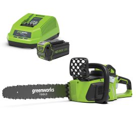 GREENWORKS 40V BRUSHLESS CHAINSAW 4AH KIT 20077AU-KIT-4