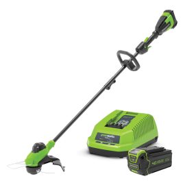 GREENWORKS 40V CORDLESS STRING TRIMMER 33CM 4AH KIT 2111107AU