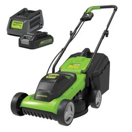 GREENWORKS 24V 32CM LAWN MOWER 2AH COMBO KIT 2509607AU-KIT-2
