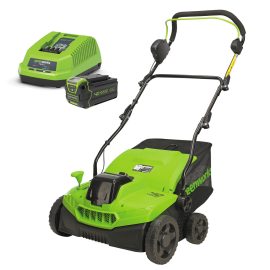 GREENWORKS 40V BRUSHLESS DETHATCHER SCARIFIER 4AH KIT 2518007AU