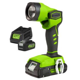 GREENWORKS 24V CORDLESS WORK LIGHT 4AH COMBO KIT 35062AU-KIT-4