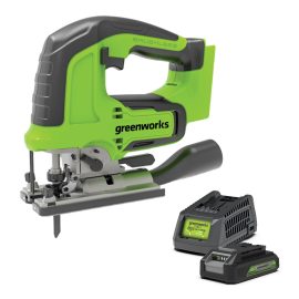 GREENWORKS 24V CORDLESS BRUSHLESS JIGSAW 2AH KIT 3601407AU-KIT-2