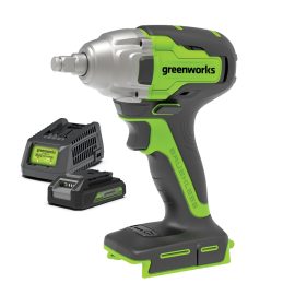 GREENWORKS 24V 1/2" 400NM BRUSHLESS IMPACT WRENCH 4AH KIT 3802907AU-KIT-4