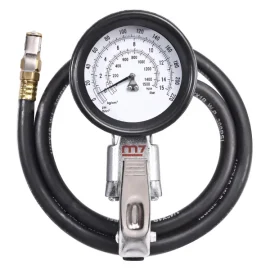 M7 MIGHTY SEVEN TRUCK TYRE INFLATOR, 100MM ROUND GAUGE, MAX 220PSI, 100CM HOSE M7-SB423