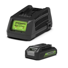 GREENWORKS 24V CHARGER AND 2AH BATTERY COMBO KIT 2926707AU-Kit-2