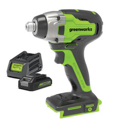 GREENWORKS 24V 1/4" 300NM BRUSHLESS IMPACT DRIVER 2AH KIT 3802807AU-KIT-2