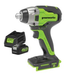 GREENWORKS 24V 1/4" 300NM BRUSHLESS IMPACT DRIVER 4AH KIT 3802807AU-KIT-4