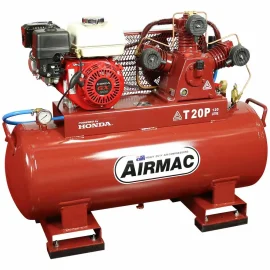 AIRMAC COMPRESSOR HONDA PETROL 6.5HP GX200 120L FAD 3205LPM AM-T20P-120L
