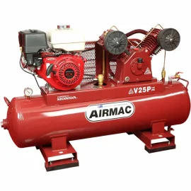 AIRMAC COMPRESSOR HONDA PETROL 6.5HP GX200 125L FAD 485LPM AM-V25P-ES