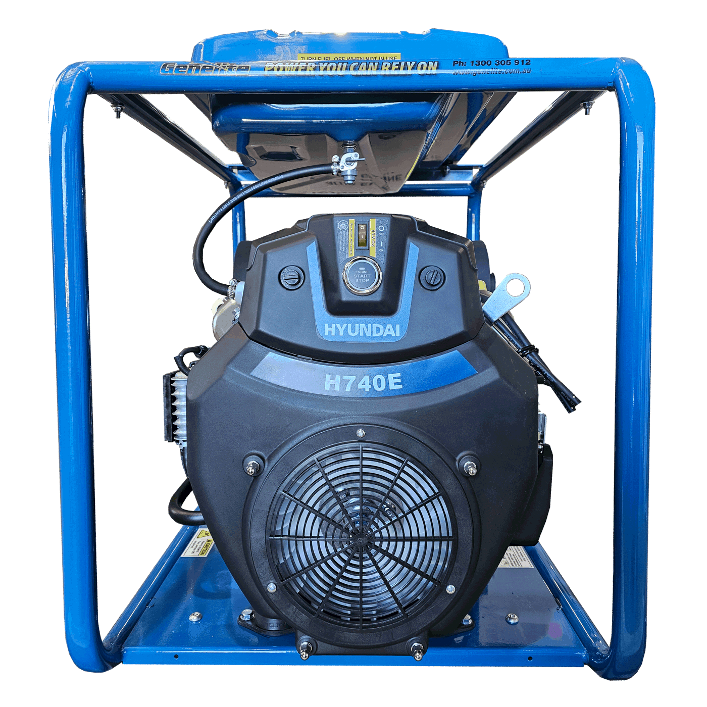 HYUNDAI 18KVA PETROL SINGLE PHASE AUTO / ELECTRIC START GENERATOR GHP18000E-LRT-H