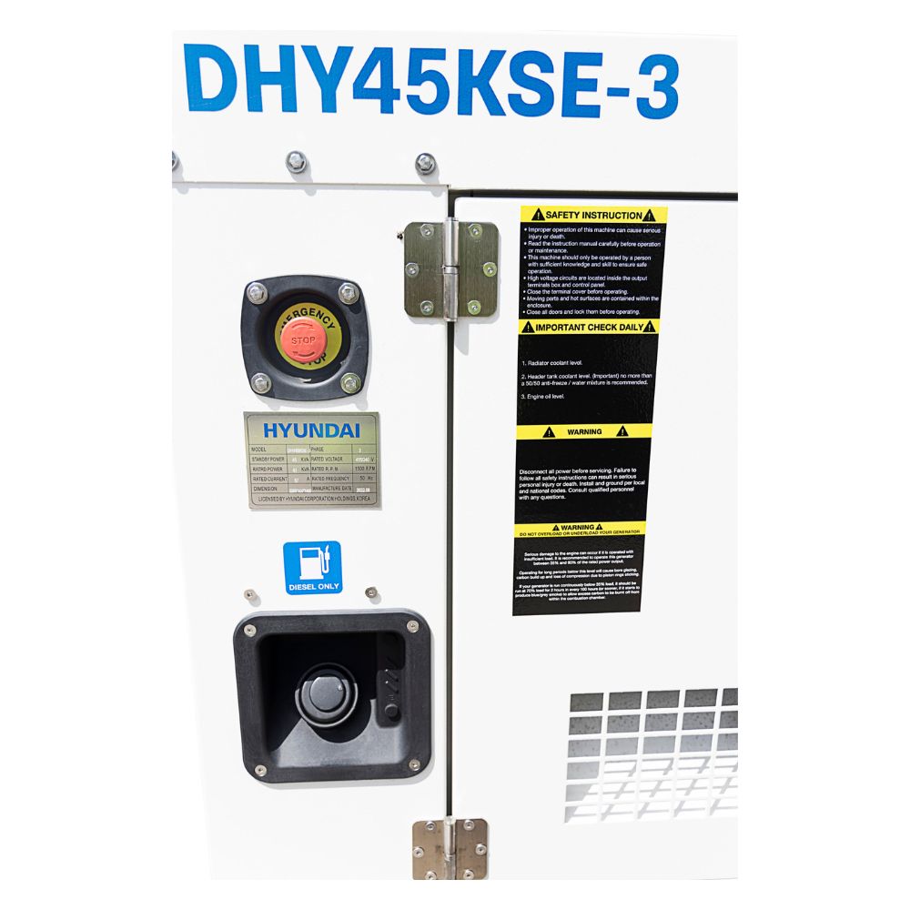 HYUNDAI 45KVA 3 PHASE DIESEL GENERATOR DHY45KSE-3 - FREIGHT QUOTED SEPARATELY - Image 5