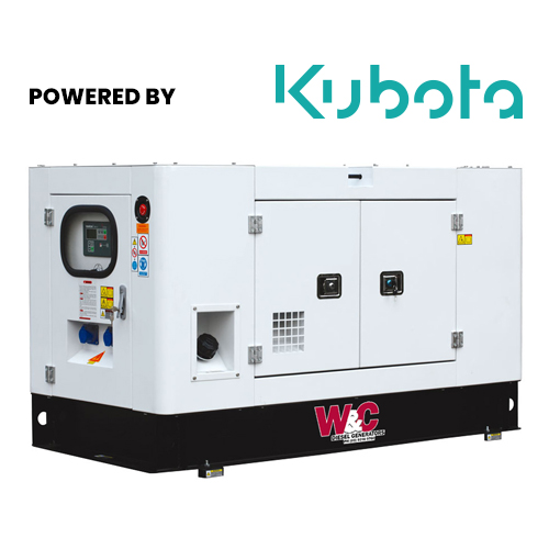 WELLING AND CROSSLEY 10.5KVA SINGLE PHASE STANDBY DIESEL GENERATOR WITH KUBOTA ENGINE 90L TANK 415903 ED10.5KYE - FREIGHT QUOTED SEPARATELY