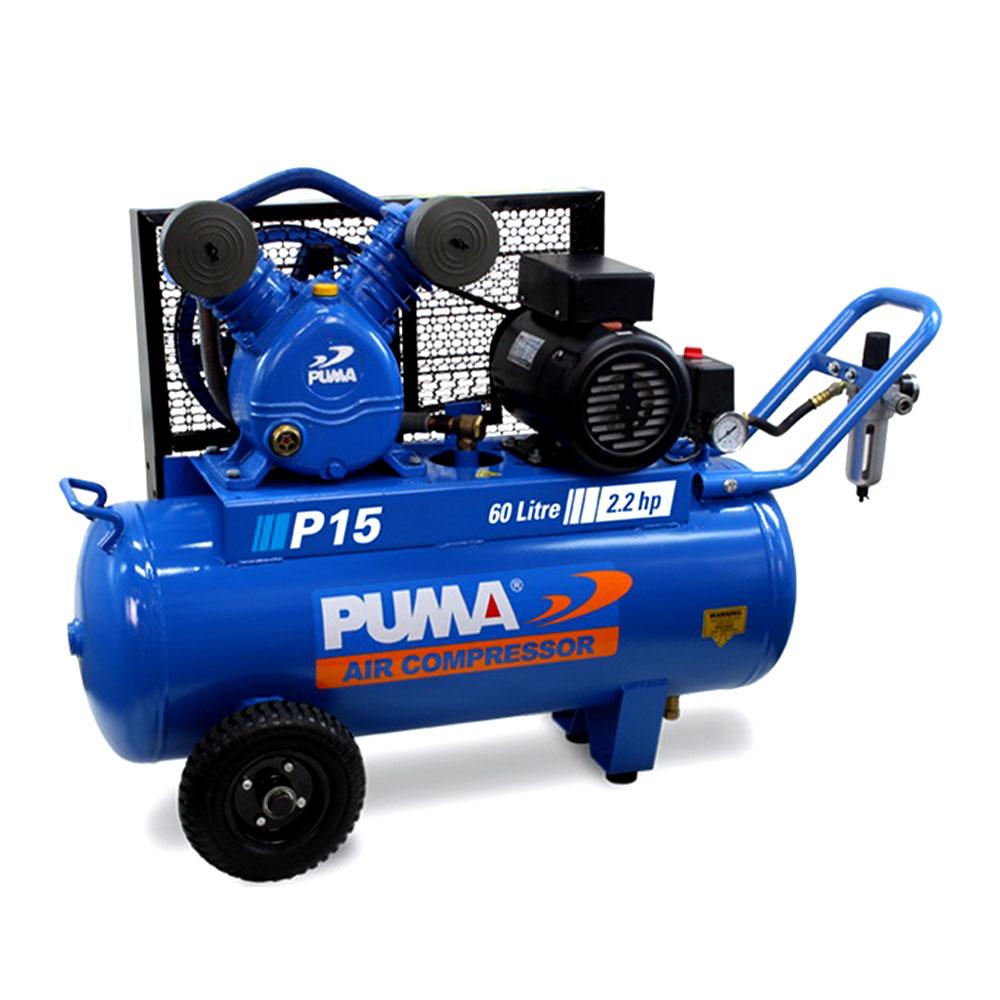 PUMA AIR COMPRESSOR 240V 2.2HP 60L BELT DRIVE PU P15 240V PU-P15-240V