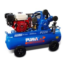 PUMA AIR COMPRESSOR ES HONDA 6.5HP 75L BELT DRIVE PU P22H ES PU-P22H-ES