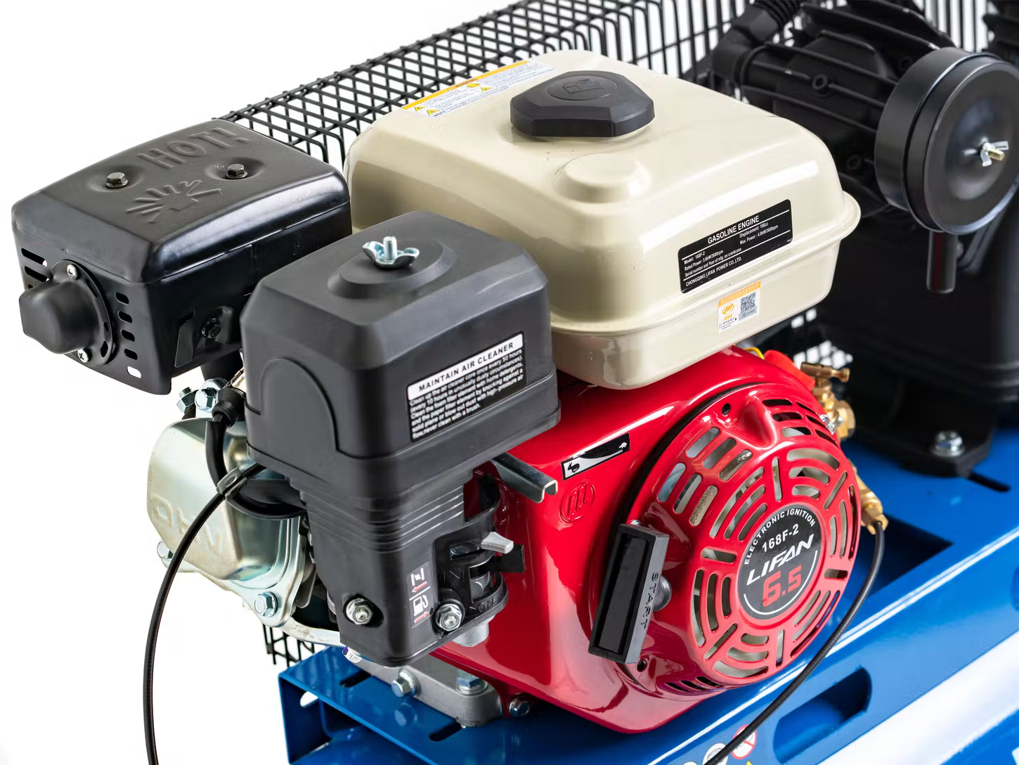 HYUNDAI 6.5HP 100L BELT DRIVE PETROL COMPRESSOR HYAC65100BD - Image 3