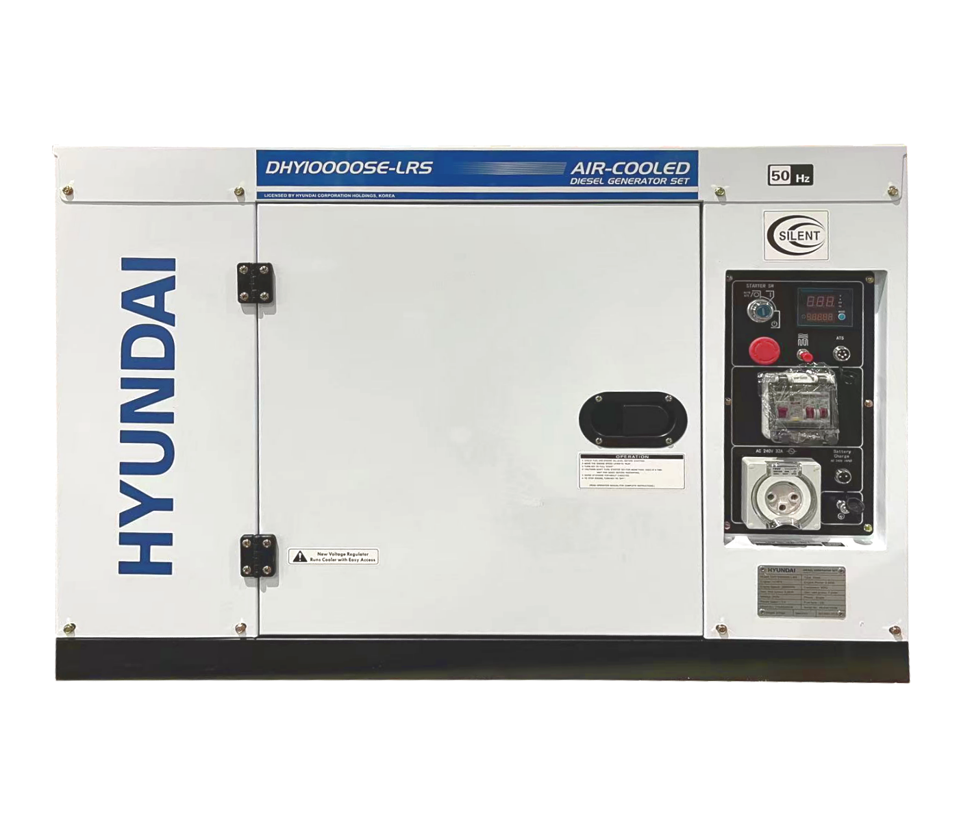 HYUNDAI 10KVA DIESEL GENERATOR 25L 2 WIRE REMOTE AIR-COOLED TANK DHY10000SE-LRS
