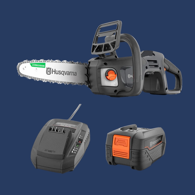 HUSQVARNA CHAINSAW WITH BATTERY & CHARGER