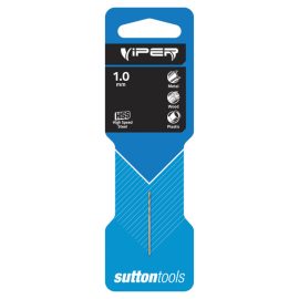 SUTTON D1050100 - DRILL D105 1.0mm JOBBER Viper DIN338 HSS Carded D220H0100