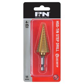 SUTTON DRILL STEP 4-25mm 1-STEP HSS TIN QUICKBITS P&N 149040250