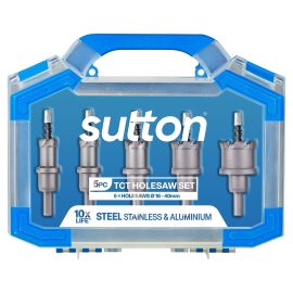 SUTTON HOLESAW H117 TCT METAL W/ARBOR SET 16-40MM 5PC H1170005