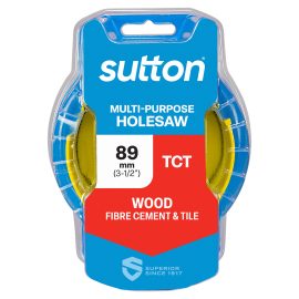 SUTTON HOLESAW H127 TCT MULTI-PURP HANGPACK 89MM H1270890