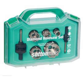 SUTTON HOLESAW H115 DIAMOND GRIT SEGMENTED SET 19-51MM 5PC H1150007