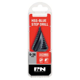 SUTTON DRILL STEP HSS BLU SPIRAL FLUTE HANGPACK 6-36MM 11-STEP P&N 149060010