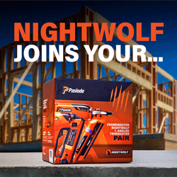 PASLODE NIGHTWOLF PAIRS COMBO KIT - FRAMEMASTER WOLFMASTER AND TRIMMASTER ANGLE SNW0516