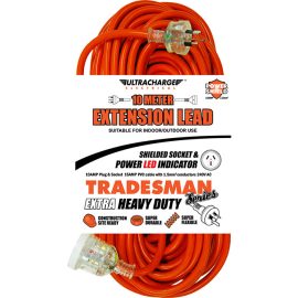 ULTRACHARGE TRADESMAN 10M EXTRA HEAVY DUTY 10A EXTENSION LEAD UR240/10T